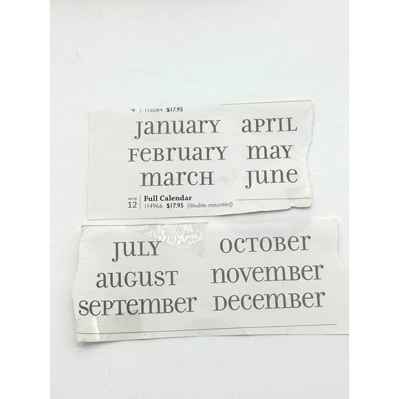 Stampin' Up! Full Calendar Rubber Rubber Stamps Months Double Mounted 114966 - Picture 8 of 11